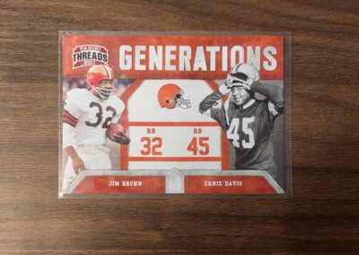 Jim Brown / Ernie Davis 2011 Panini Gewinde Generationen Einsatz