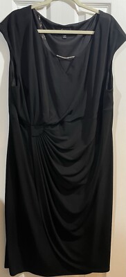 Connected Apparel Women's Dress Size 22, Black Elegant Dress Excellent Condition