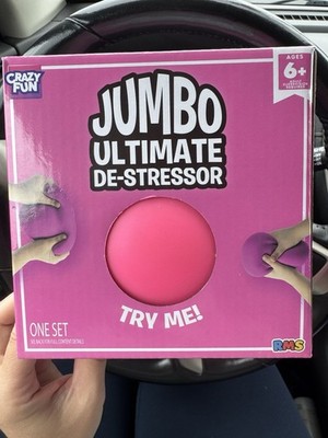 Jumbo Ultimate De-Stressor Crazy Fun Five Below JUMBO Squeeze Ball Squishy Pink