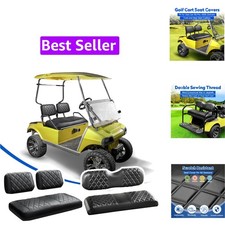 4PCS Golf Cart Seat Covers Kit, Front and Rear Seat Covers Fits Club Car DS P...