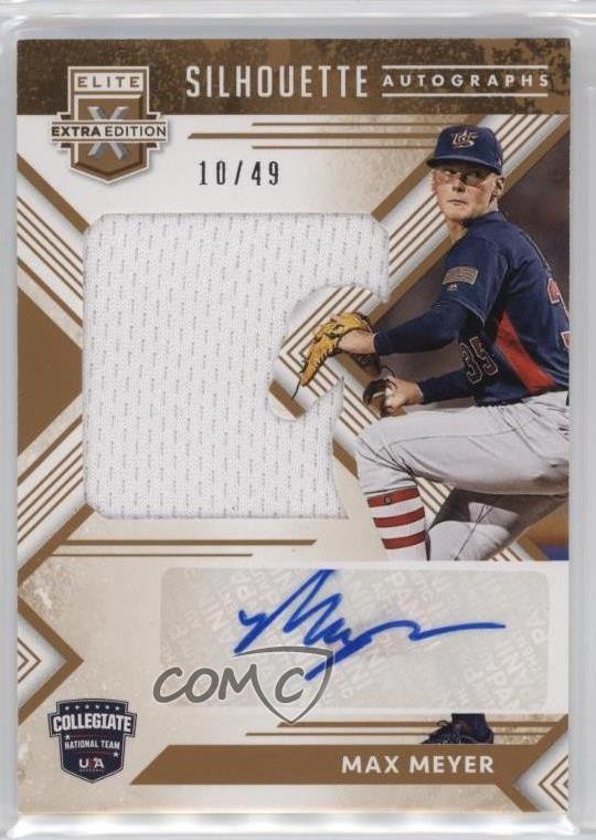 2018 Elite Extra Edition USA Collegiate Silhouette Gold 10/49 Max Meyer Auto s3g