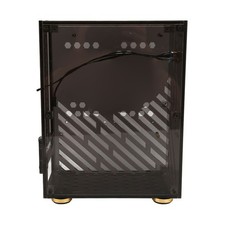 Black Mini ITX Case 4.3L Clear Acrylic Panel 360° Cooling Cushioning Foot Pa OT