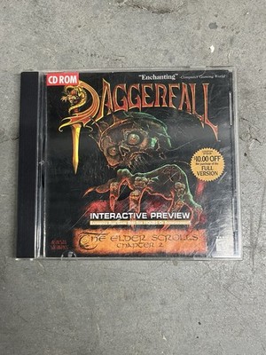 DEMO Elder Scrolls: Chapter 2 Daggerfall PC CD ROM 1996 Rare Interactive Preview