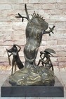 Hot Cast Nobility of Time by Dali Bronze Sculpture Marble Base Figurine Deal