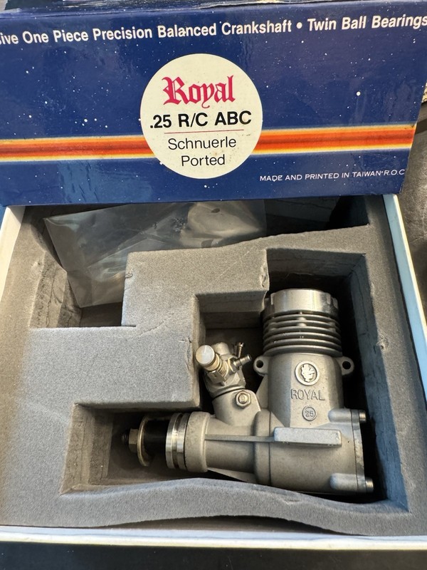 Royal Engine - Royal .25 RC ABC Schnuerle Ported Glow motor - New No Muffler