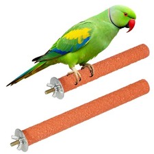 Bird Cage Perch, Parrot Grinding Claw Sticks, 6/8 Inch, Wooden, Orange, 2Pcs 