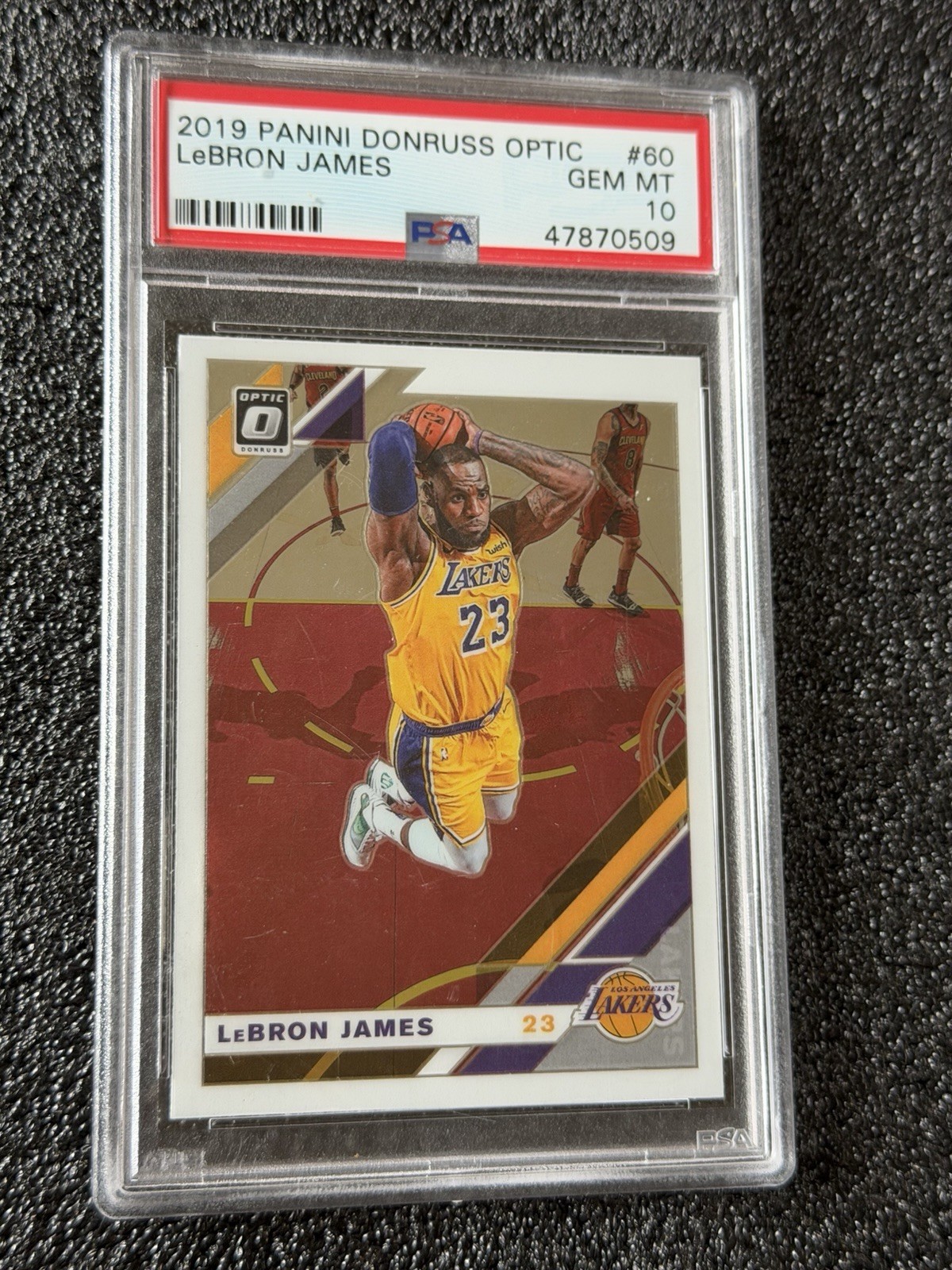 LeBron James 2019 Panini Donruss Optic Basketball Card #60 Graded PSA 10