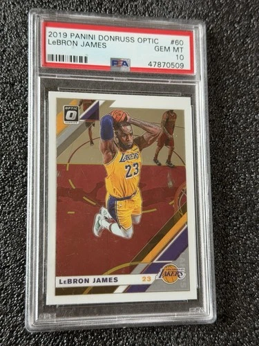 LeBron James 2019 Panini Donruss Optic Basketball Card #60 Graded PSA 10