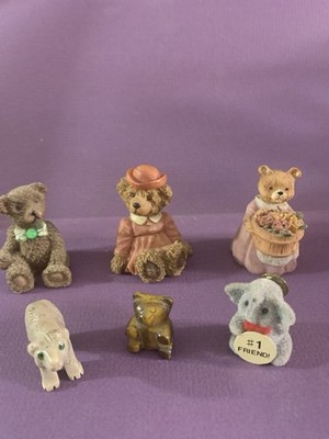 Lot of 6 Different Kinds of Miniature Bears From Various Makers