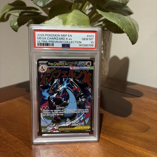 2025 POKEMON MEP BS PROMO MEGA CHARIZARD EX UPC #023 MEGA CHARIZARD X EX PSA 10