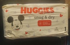 Huggies Snug  Dry Leakproof Baby Diapers Size 1 Disney Mickey - 38 Count