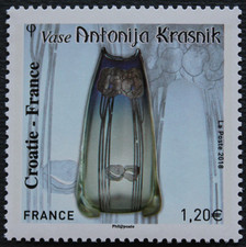 Timbre - FRANCE - CROATIE Vase Antonija KRASNIK - YT5276 - Neuf ** - 2018