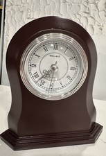 Wallace Silversmiths Quartz Mantle Clock with Pendulum Mahogany Finish — listing 4