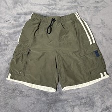 No Boundaries Cargo Shorts Men's M Green Utility Pockets Mesh Lined Outdoor READ