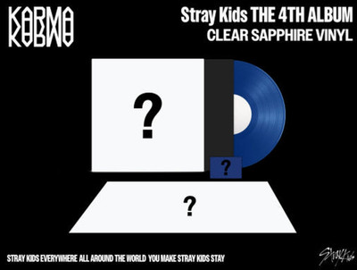 PRE-ORDER] Stray Kids KARMA Clear Sapphire VINYL + Poster +