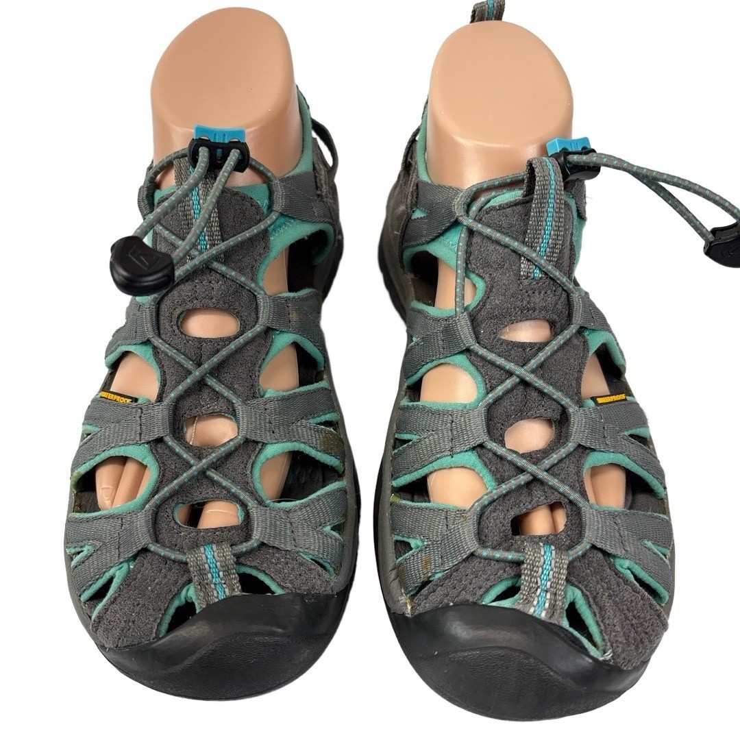Sandali Keen donna taglia 8 Whisper impermeabili outdoor grigi con turchese escursionismo