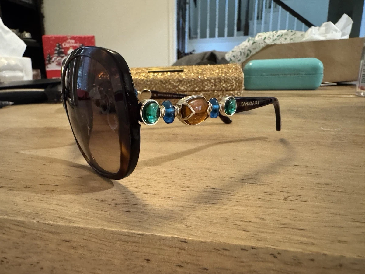 Bvlgari VINTAGE Sunglasses BV6038B 27813 35mm Pale Gold / Brown Gradient Lens Bvlgari Sunglasses & Eyeglasses | Luxury Designer | NYIWEAR® main image 2