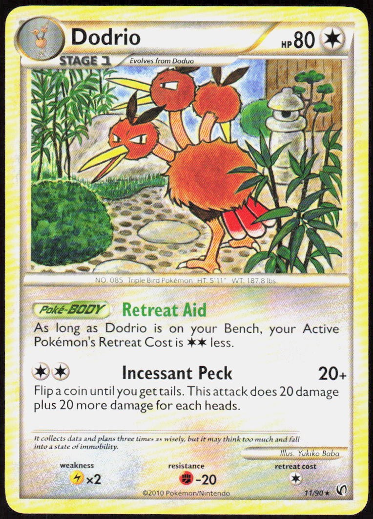 Dodrio 11/90 Rare Undaunted NM Pokemon