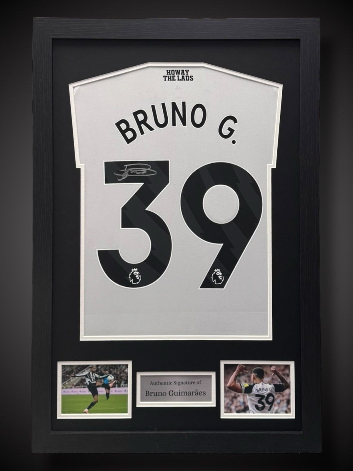 Bruno Guimaraes Hand Signed In Silver Pen Framed Newcastle Football Shirt £249