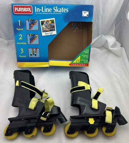 1990 Fisher Price Flash Tracks Inline Skates Great Condition Childrens 6-12