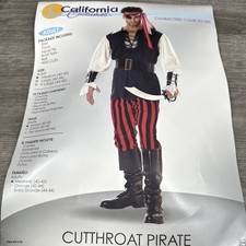 PIRATE HALLOWEEN COSPLAY COSTUME Men s Adult M 40-42