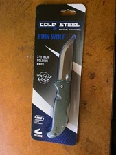 COLD STEEL Finn Wolf Tri-ad Lock 20NPFZ Knife AUS8A Blade OD Green Griv-Ex