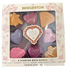 Bath Bomb Relaxing Gift Set 8 Scented Hearts Diamond Crown Bee Flower Bridgerton