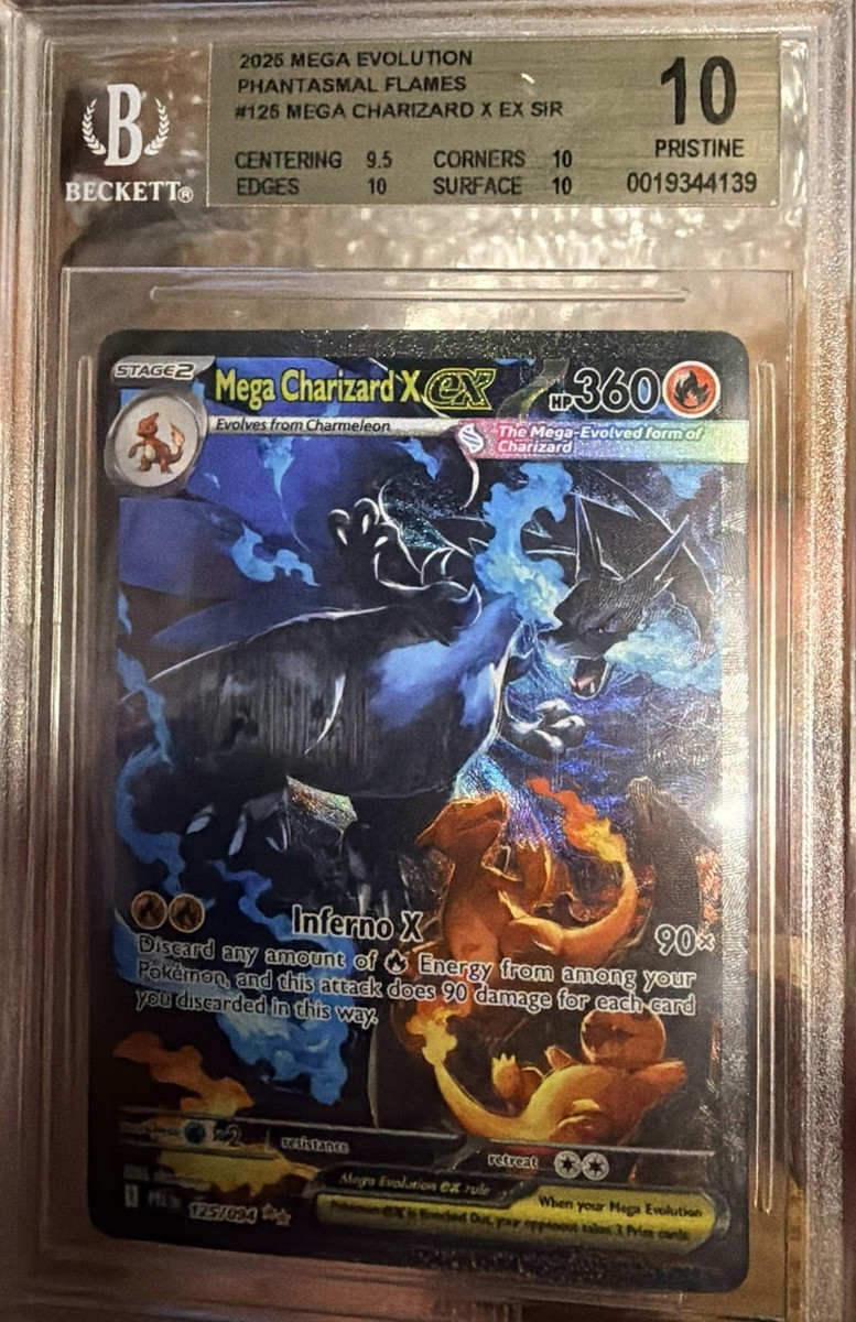 Mega Charizard X EX SIR Full Art Holo 125/094 Phantasmal Flames