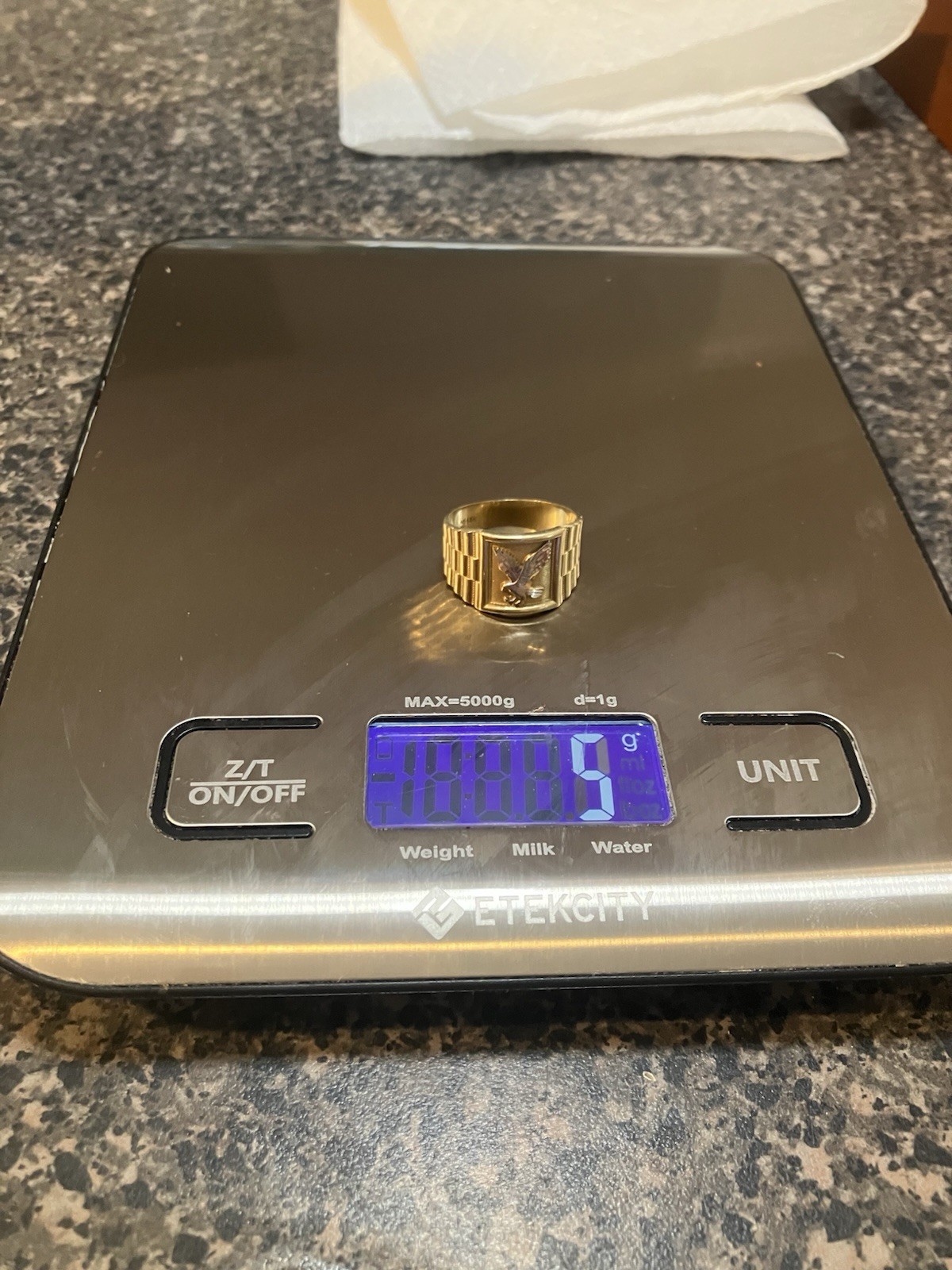 Solid 14k Gold Eagle Ring With Jubilee Bracelet D… - image 3