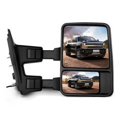 Towing Mirror Black Manual Folding Telescopin...