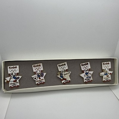 1996 ATLANTA OLYMPICS MASCOT IZZY Set of 5 IZZY Sponsor KODAK Pins Rare! 