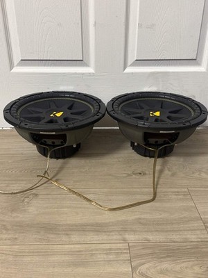 Lot of 2 Kicker CompC 10C124 Car Powered 12'' 150W Subwoofer Black - Used