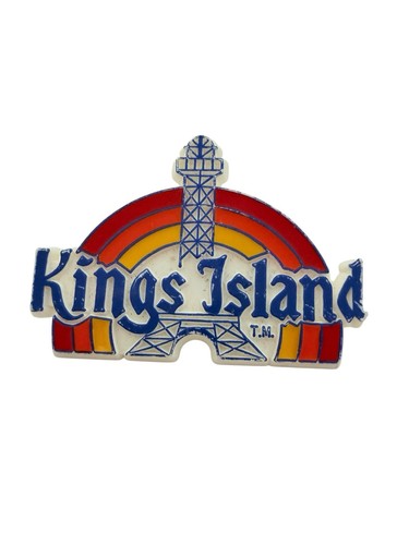 Paramount's Kings Island Pin Plastic Cutout Collectible Vintage