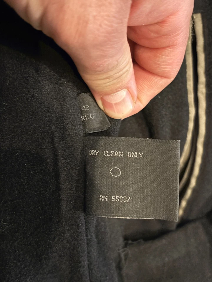 Gabardina vintage Bill Blass para hombre 48R marrón extraíble mezcla de lana forro botón Foto 3 de 4