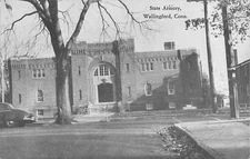 WALLINGFORD, CT ~ The State Armory ~ Pub. by Bond Mfg. Co, circa 1940-1950s