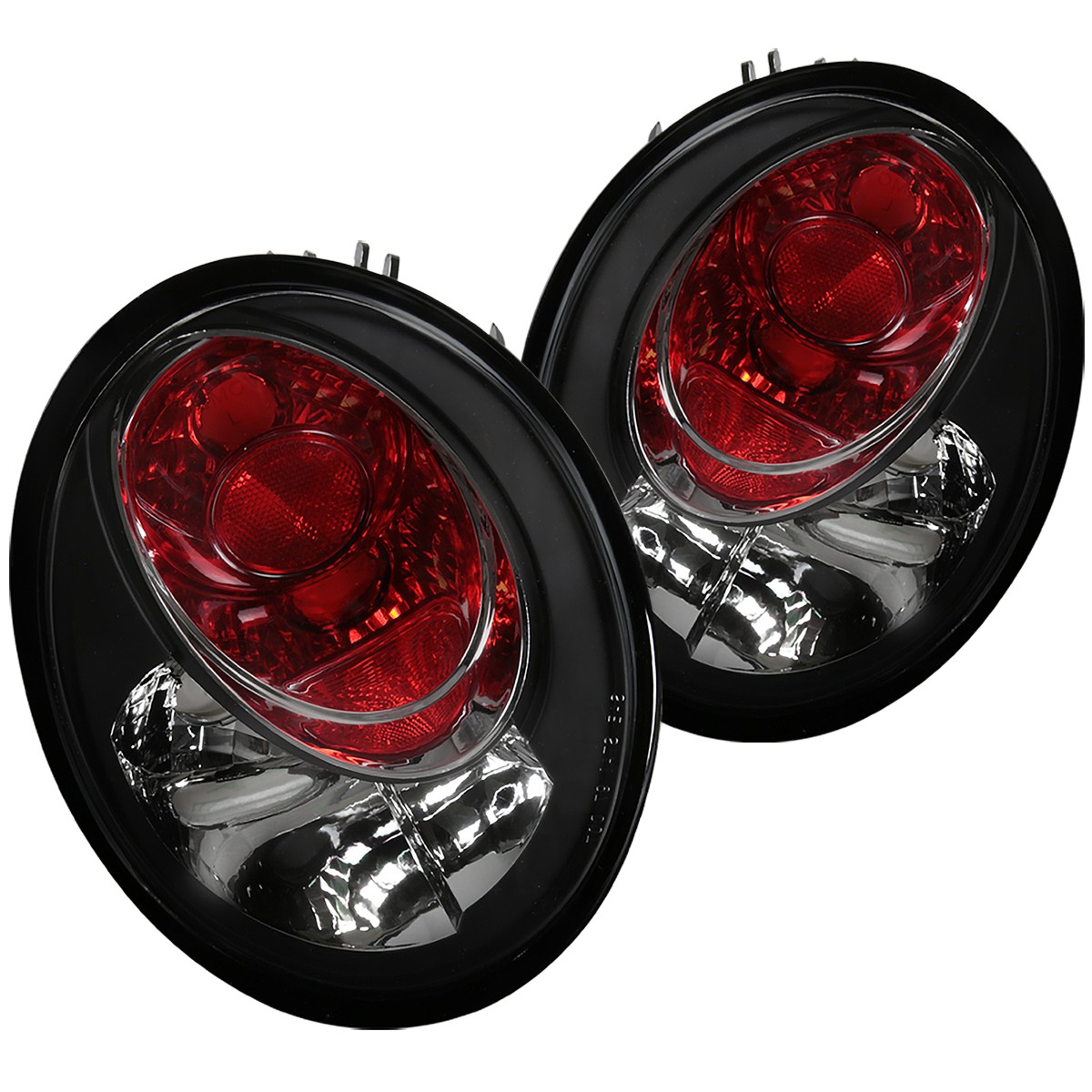 Black Fits 1998-2005 Volkswagen Beetle Tail Lights Brake Lamps