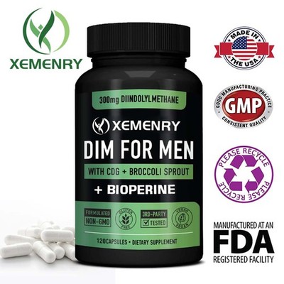 DIM FOR MEN 300mg - Male Hormonal Balance, Estrogen Metabolism, Muscle Health