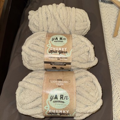 Lion Brand Yarn Chunky Knit 28 Yards Colon Linen (3 Pack) New - 1 Without Sleeve
