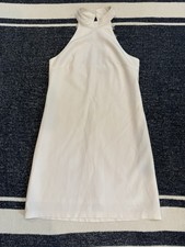 Lulu’s Halter Dress Cut Out Back White Ivory Pref Night Size XS