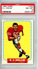 1964	Topps	E.J. 	Holub	100	PSA 8 Chiefs