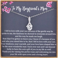 Gift to My Boyfriends Mom Necklace 925 Sterling Silver Necklace Gifts for Boyfri