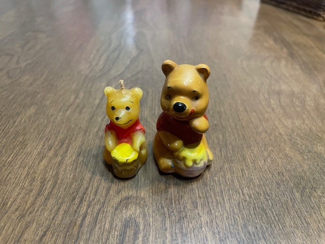 Vintage Winnie The Pooh Figurine & Wax Candle