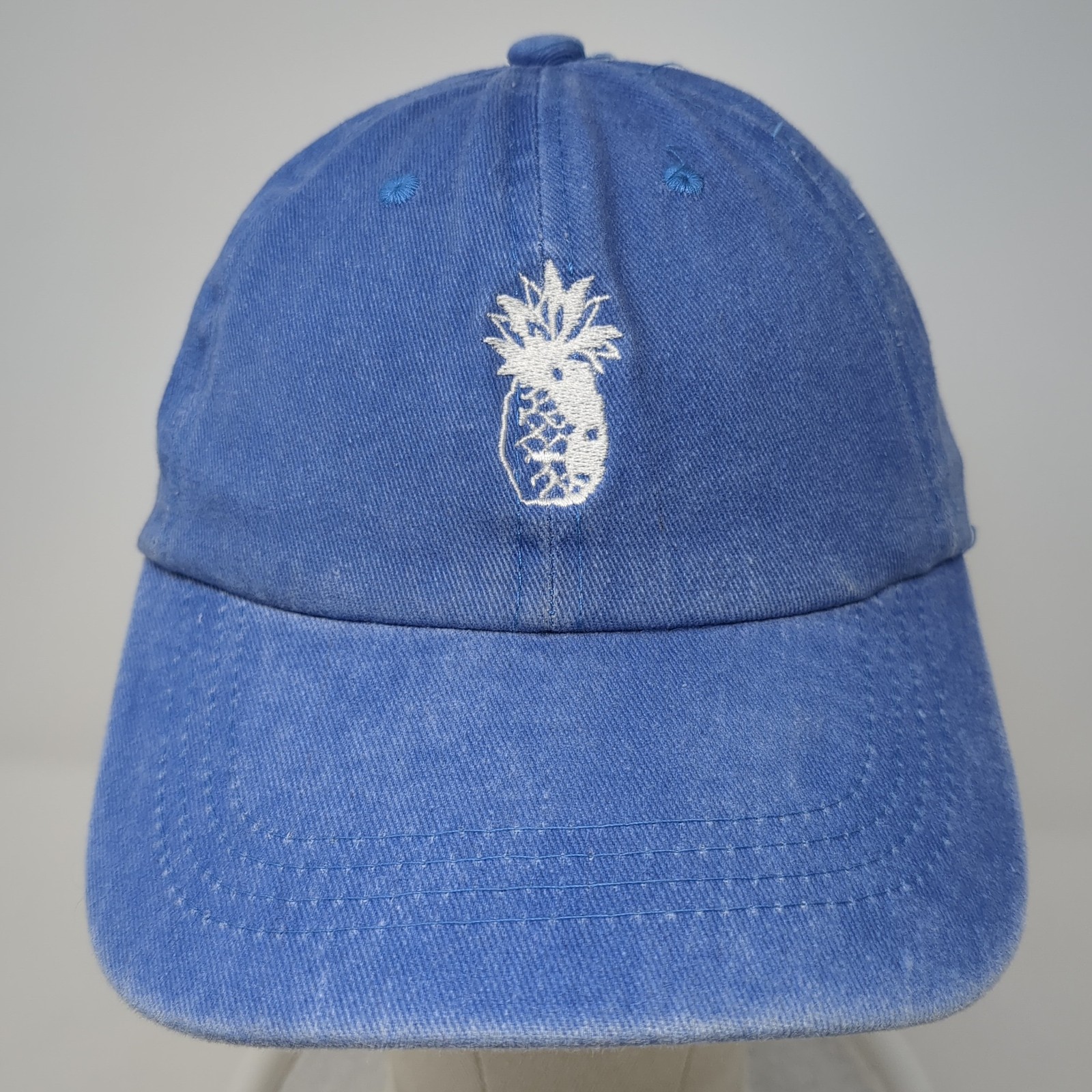 Embroidered Pineapple Slideback Baseball Cap Blue… - image 2