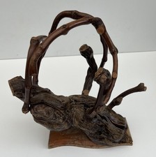 Rustic Grapevine Root Wine Bottle Holder Gnarled Wooden Stand