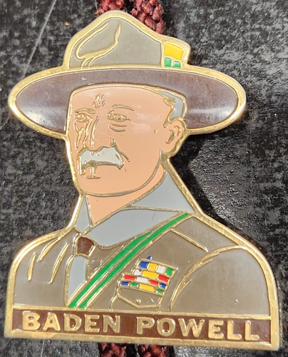 Cravate bolo vintage Boy Scouts of America Baden Powell avec cordon marron - Photo 1/7