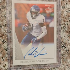 2018 Leaf Ultimate Draft Football Cedrick Wilson Jr. Auto #BA-CW1 Boise St NCAA
