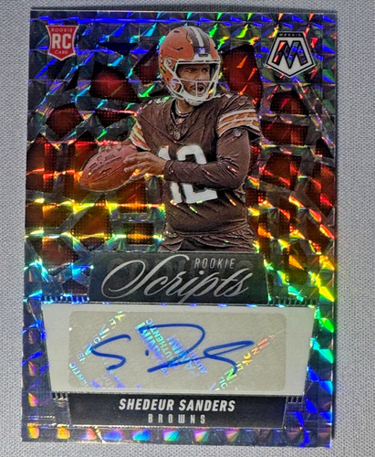 Shedeur Sanders #1 — 2025 Panini Mosaic Rookie Scripts football card