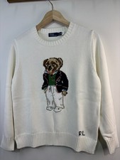 POLO RALPH LAUREN WOMEN'S POLO BEAR RIB KNIT SWEATER SIZE L