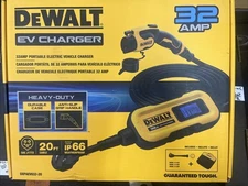 DEWALT Level-2 Portable Electric Vehicle EV Charger up to 32 Amps, 120-240-Volt