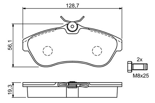 BRAKE PAD SET DISC BRAKE 0 986 424 635 FOR CITROËN C3/Pluriel C2 KFV/KFU 1.4L - 第 6/10 張圖片